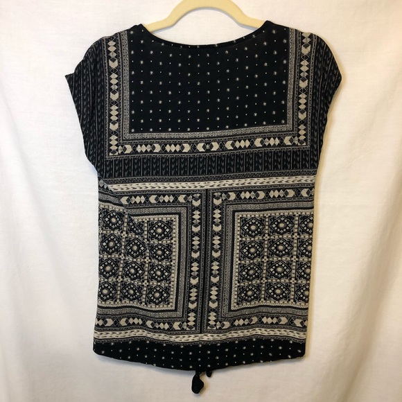 Lucky Brand Boho Tie Front Blouse - Size S - Picture 7 of 8